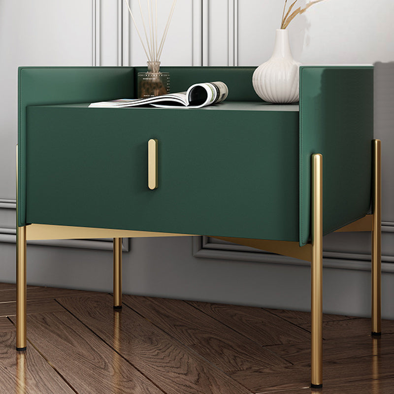 Madera glamorosa 1 cajón nocturna de almacenamiento de cajones de almacenamiento en la cama