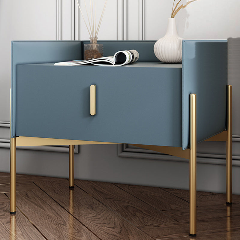 Madera glamorosa 1 cajón nocturna de almacenamiento de cajones de almacenamiento en la cama