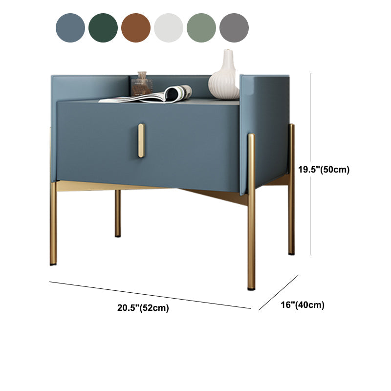Madera glamorosa 1 cajón nocturna de almacenamiento de cajones de almacenamiento en la cama