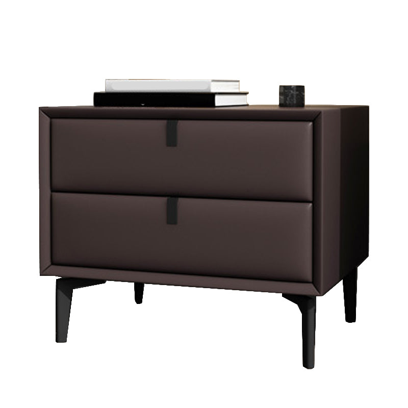Glam Bedside Cabinet Solid Wood Night Table with Legs Included Coffee 1 Piece Clearhalo 'Bedroom Furniture' 'furn' 'furn_night_stand' 'Furniture' 'night_stand' 'Nightstands' 5890347