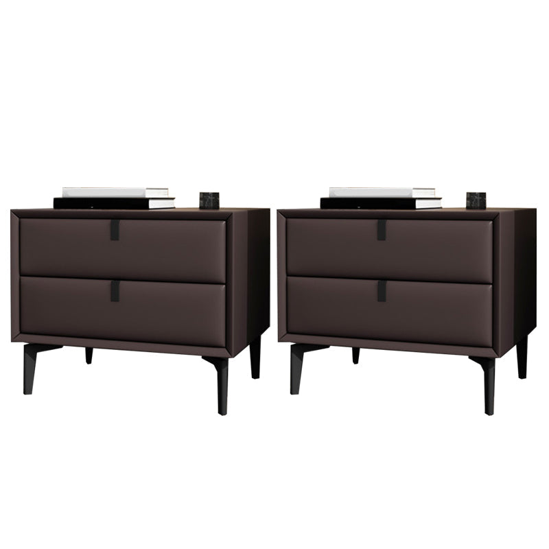 Glam Bedside Cabinet Solid Wood Night Table with Legs Included Coffee 2 Piece Set Clearhalo 'Bedroom Furniture' 'furn' 'furn_night_stand' 'Furniture' 'night_stand' 'Nightstands' 5890351