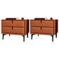 Glam Bedside Cabinet Solid Wood Night Table with Legs Included Orange 2 Piece Set Clearhalo 'Bedroom Furniture' 'furn' 'furn_night_stand' 'Furniture' 'night_stand' 'Nightstands' 5890353