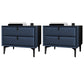 Glam Bedside Cabinet Solid Wood Night Table with Legs Included Royal Blue 2 Piece Set Clearhalo 'Bedroom Furniture' 'furn' 'furn_night_stand' 'Furniture' 'night_stand' 'Nightstands' 5890355
