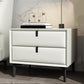 Glam Bedside Cabinet Solid Wood Night Table with Legs Included Off-White 1 Piece Clearhalo 'Bedroom Furniture' 'furn' 'furn_night_stand' 'Furniture' 'night_stand' 'Nightstands' 5890361