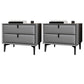 Glam Bedside Cabinet Solid Wood Night Table with Legs Included Light Gray 2 Piece Set Clearhalo 'Bedroom Furniture' 'furn' 'furn_night_stand' 'Furniture' 'night_stand' 'Nightstands' 5890362