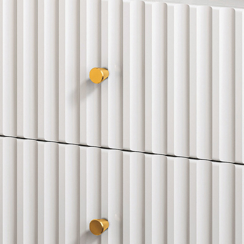 Schubladenspeicherbett Nachttisch Beige Beine enthalten Nachttisch Glam