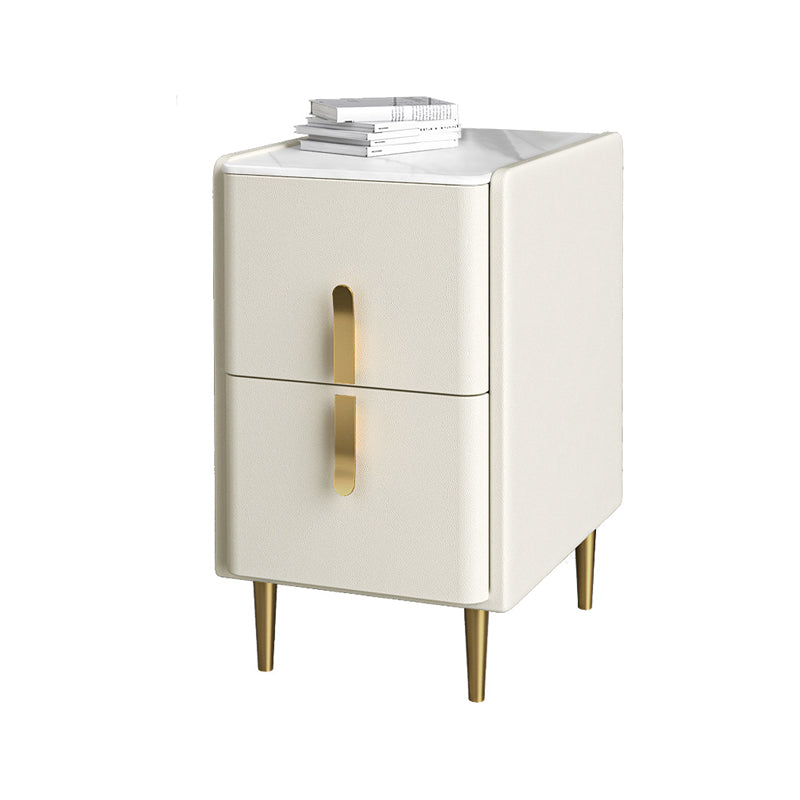 19.69 "Las patas de la mesa nocturna de piedra de 2 corteses de altura incluyen el gabinete de la cama de madera maciza