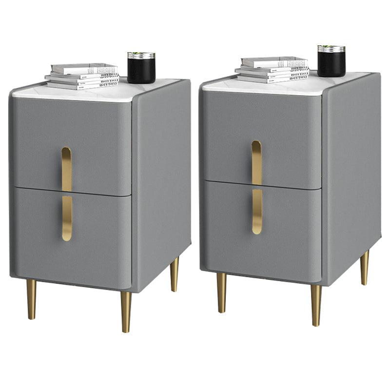 19.69 "Las patas de la mesa nocturna de piedra de 2 corteses de altura incluyen el gabinete de la cama de madera maciza