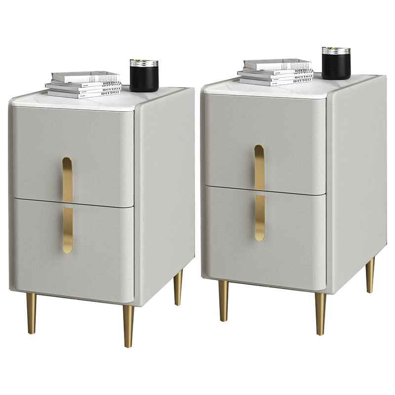 19.69 "Las patas de la mesa nocturna de piedra de 2 corteses de altura incluyen el gabinete de la cama de madera maciza