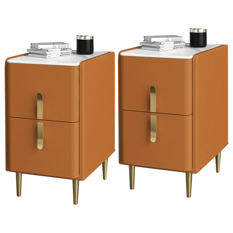 19.69 "Las patas de la mesa nocturna de piedra de 2 corteses de altura incluyen el gabinete de la cama de madera maciza