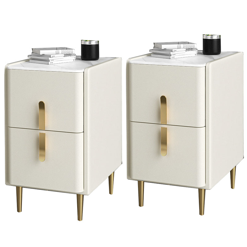 19.69 "Las patas de la mesa nocturna de piedra de 2 corteses de altura incluyen el gabinete de la cama de madera maciza