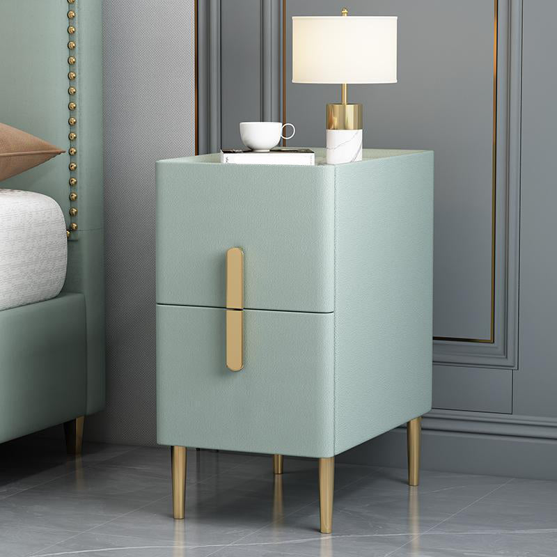 21.65" Tall Glam Bedside Cabinet Solid Wood Night Table with Drawers
