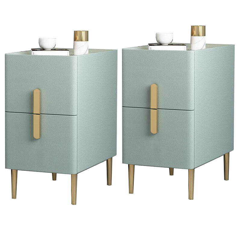 21.65" Tall Glam Bedside Cabinet Solid Wood Night Table with Drawers