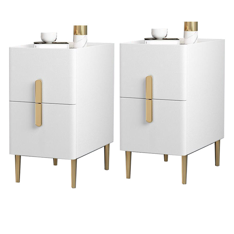 21.65" Tall Glam Bedside Cabinet Solid Wood Night Table with Drawers