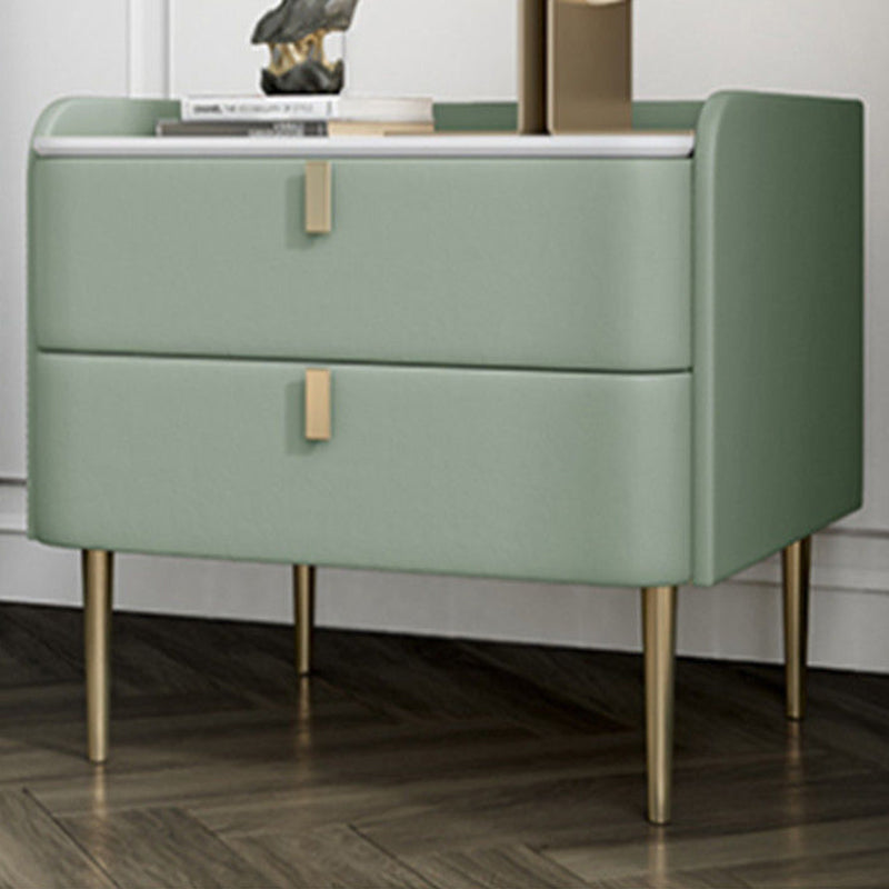 Les jambes de chevet de lit en pierre incluent la table de nuit avec 2 tiroirs