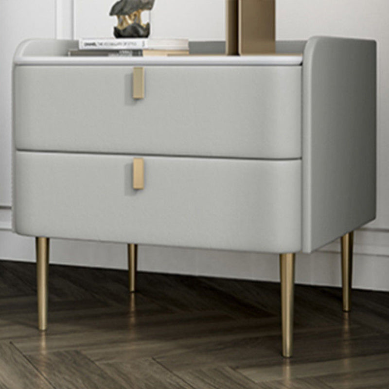 Les jambes de chevet de lit en pierre incluent la table de nuit avec 2 tiroirs