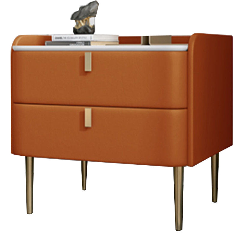 Les jambes de chevet de lit en pierre incluent la table de nuit avec 2 tiroirs