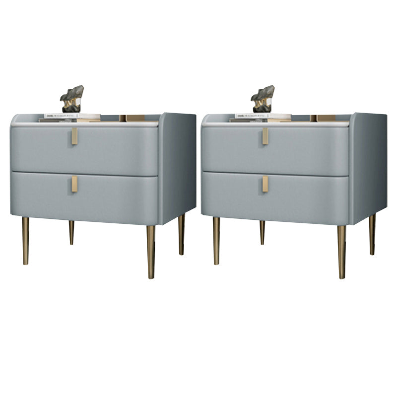 Les jambes de chevet de lit en pierre incluent la table de nuit avec 2 tiroirs