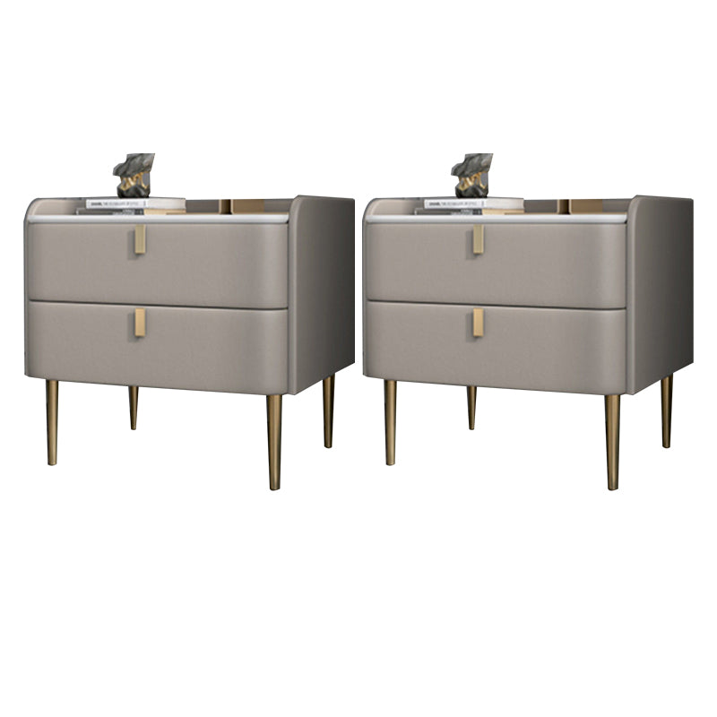 Les jambes de chevet de lit en pierre incluent la table de nuit avec 2 tiroirs