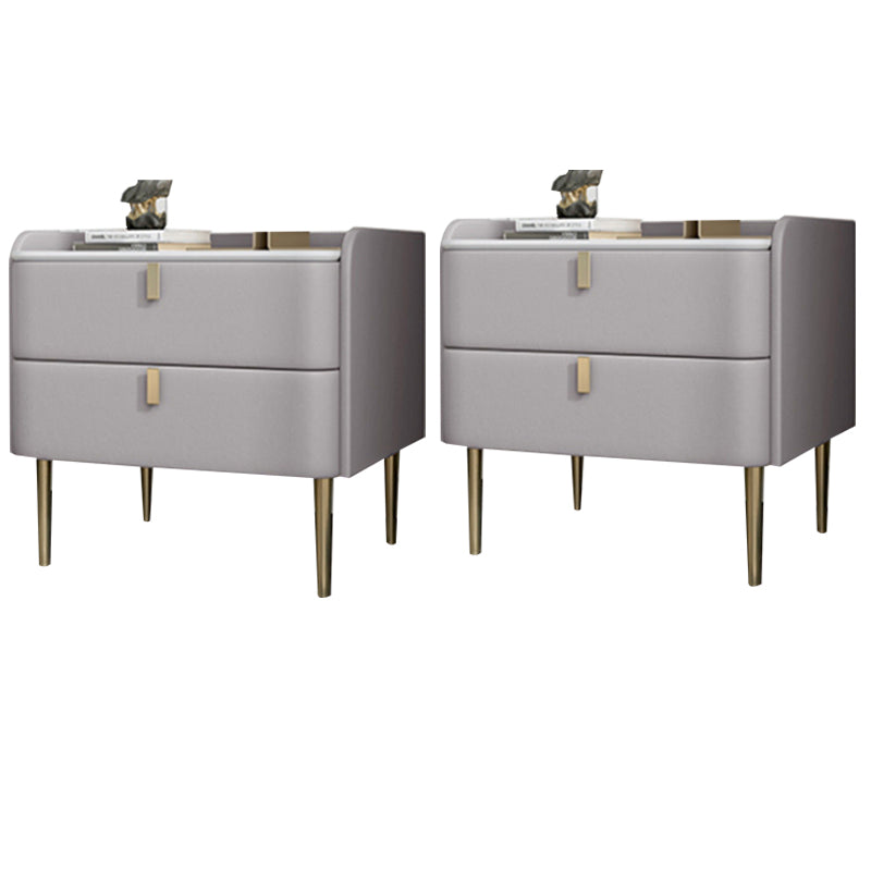 Les jambes de chevet de lit en pierre incluent la table de nuit avec 2 tiroirs