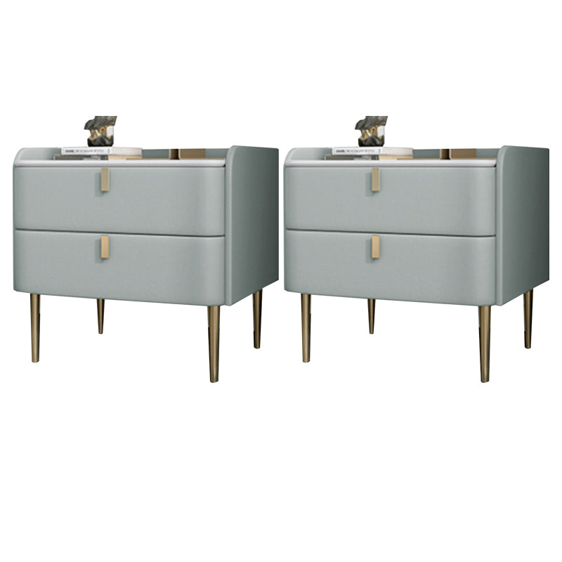 Les jambes de chevet de lit en pierre incluent la table de nuit avec 2 tiroirs