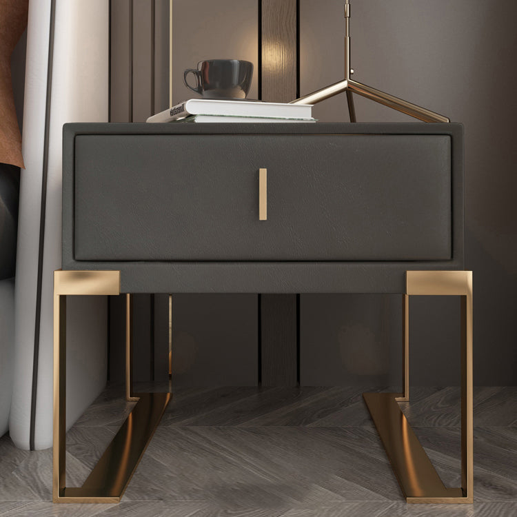 Cama de madera sólida patas de noche incluidas mesa nocturna con 1-drawer