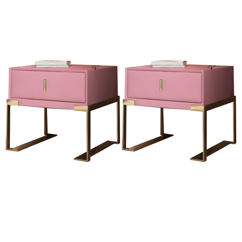 Cama de madera sólida patas de noche incluidas mesa nocturna con 1-drawer