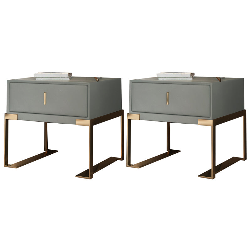 Cama de madera sólida patas de noche incluidas mesa nocturna con 1-drawer