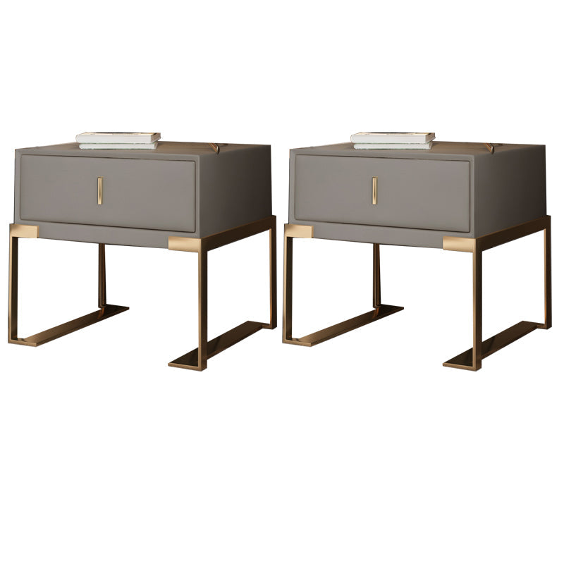 Cama de madera sólida patas de noche incluidas mesa nocturna con 1-drawer