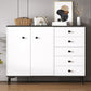 Klassieke glamour witte opbergkast hout zachte laden laden dressoir
