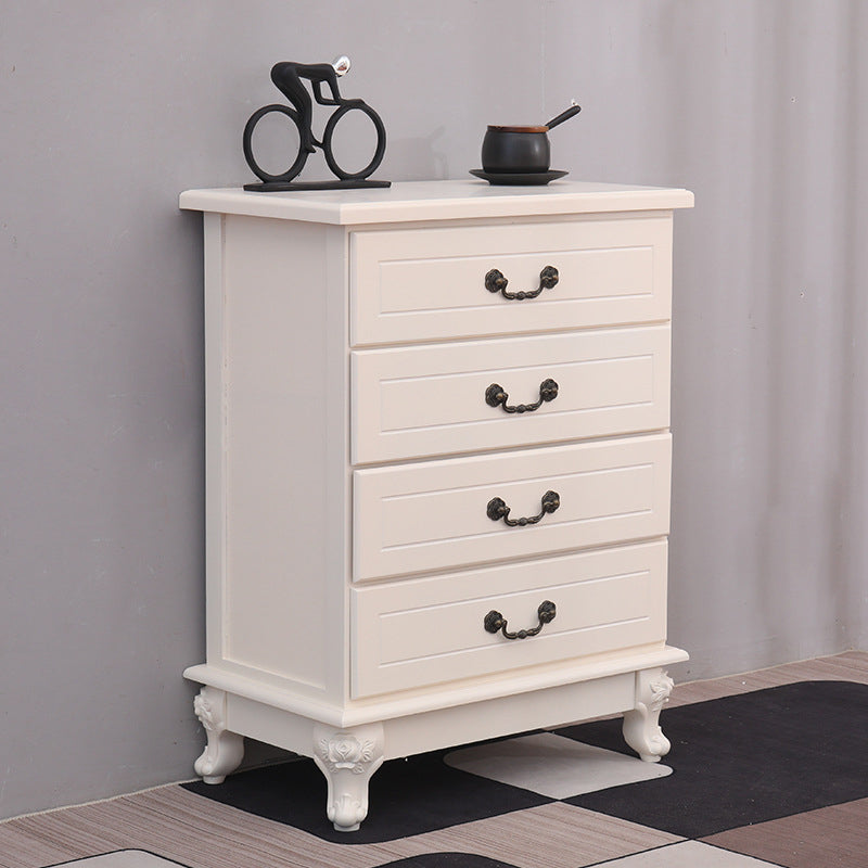 Contemporary Bedroom Storage Chest Solid Wood Soft-Close Drawers Dresser 24"L x 14"W x 31"H Ivory Clearhalo 'Bedroom Furniture' 'Dressers & Chests' 'dressers_chests' 'furn' 'furn_dressers_chests' 'Furniture' 5890721
