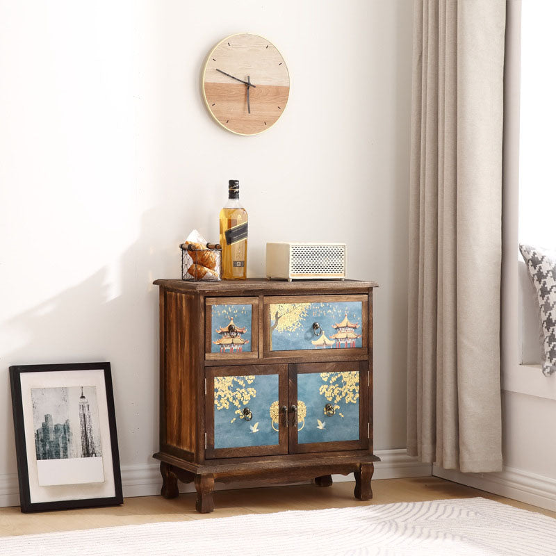 11,81-inch breedte opbergkist traditioneel massief houtsaler