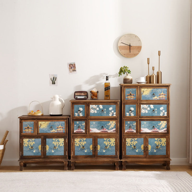 11,81-inch breedte opbergkist traditioneel massief houtsaler