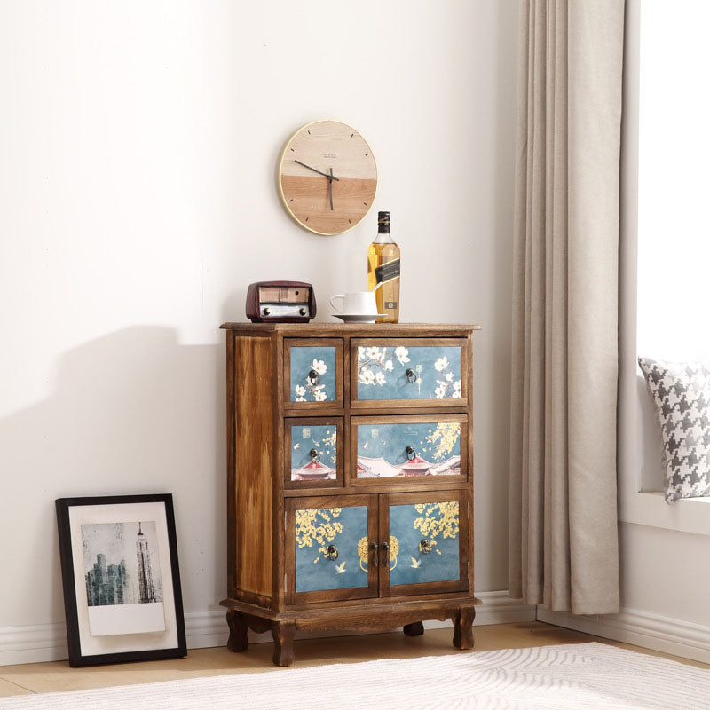 11,81-inch breedte opbergkist traditioneel massief houtsaler