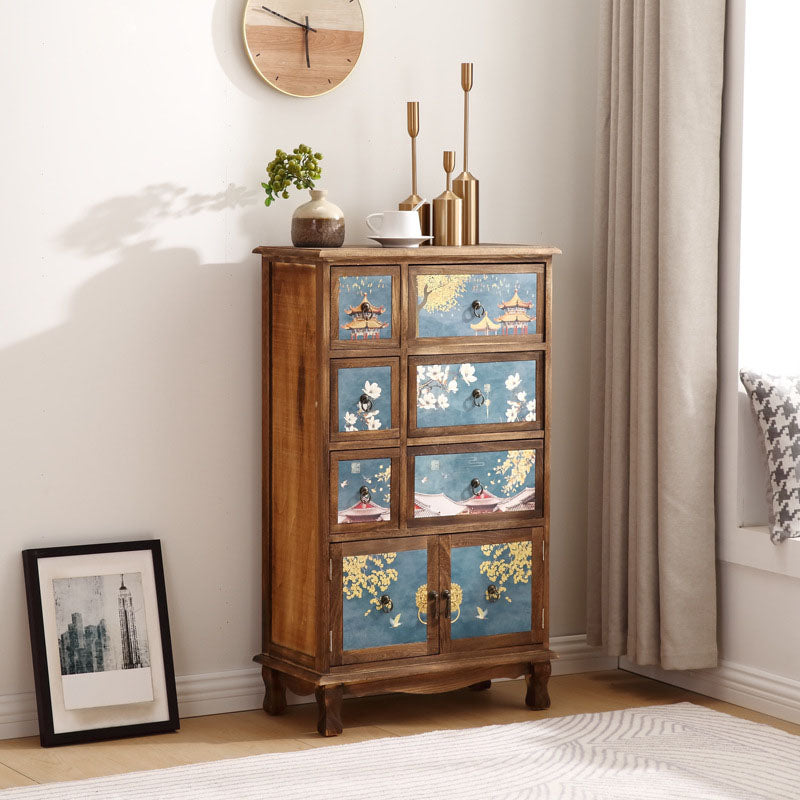 11,81-inch breedte opbergkist traditioneel massief houtsaler