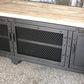 Industrial Iron & Pine Wood TV Stand for TVs 19.69" H 4 Doors TV Console Clearhalo 'furn' 'furn_tv_stands_entertainment_centers' 'Furniture' 'Living Room Furniture' 'TV Stands & Entertainment Centers' 'TV Stands & Media Storage Furniture' 'tv_stands_entertainment_centers' 5890950