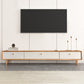 Solid Wood 13.78" H TV Stand Nordic 2 Drawers TV Stand Console 86.6"L x 9.8"W x 13.8"H Natural White Clearhalo 'furn' 'furn_tv_stands_entertainment_centers' 'Furniture' 'Living Room Furniture' 'TV Stands & Entertainment Centers' 'TV Stands & Media Storage Furniture' 'tv_stands_entertainment_centers' 5890960