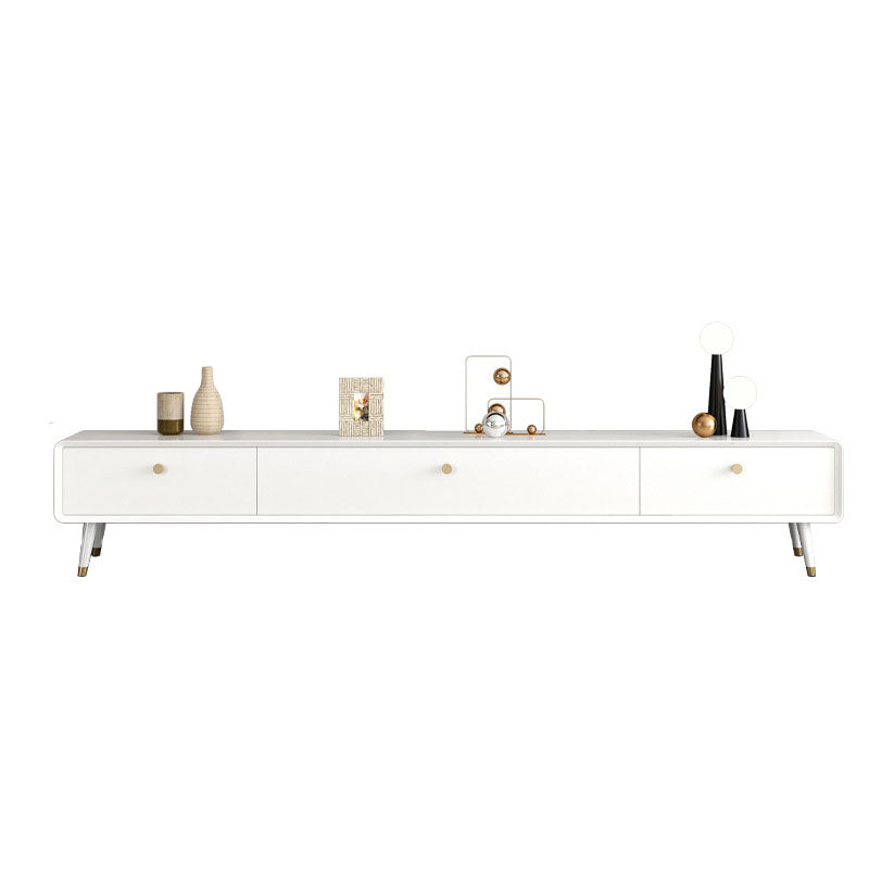 Solid Wood 13.78" H TV Stand Nordic 2 Drawers TV Stand Console White Clearhalo 'furn' 'furn_tv_stands_entertainment_centers' 'Furniture' 'Living Room Furniture' 'TV Stands & Entertainment Centers' 'TV Stands & Media Storage Furniture' 'tv_stands_entertainment_centers' 5890964