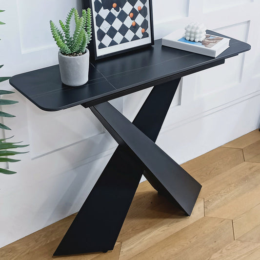 Tabella della console contemporanea da 15 "tavolo da rettangolo di pietra console tavolo da console