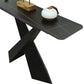 Tabella della console contemporanea da 15 "tavolo da rettangolo di pietra console tavolo da console