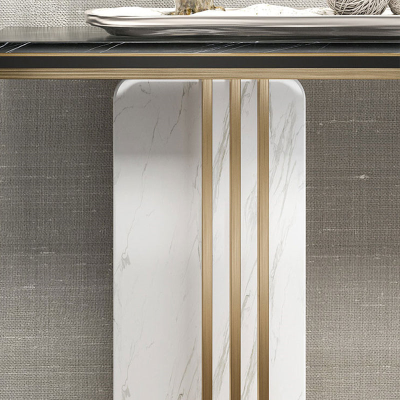 Tabella della console da 13,8 "W tavolo da rettangolo resistente alle macchie glam.