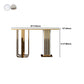 11 "w tavolo accento glam in pietra tavolo accento console rettangolo bianco