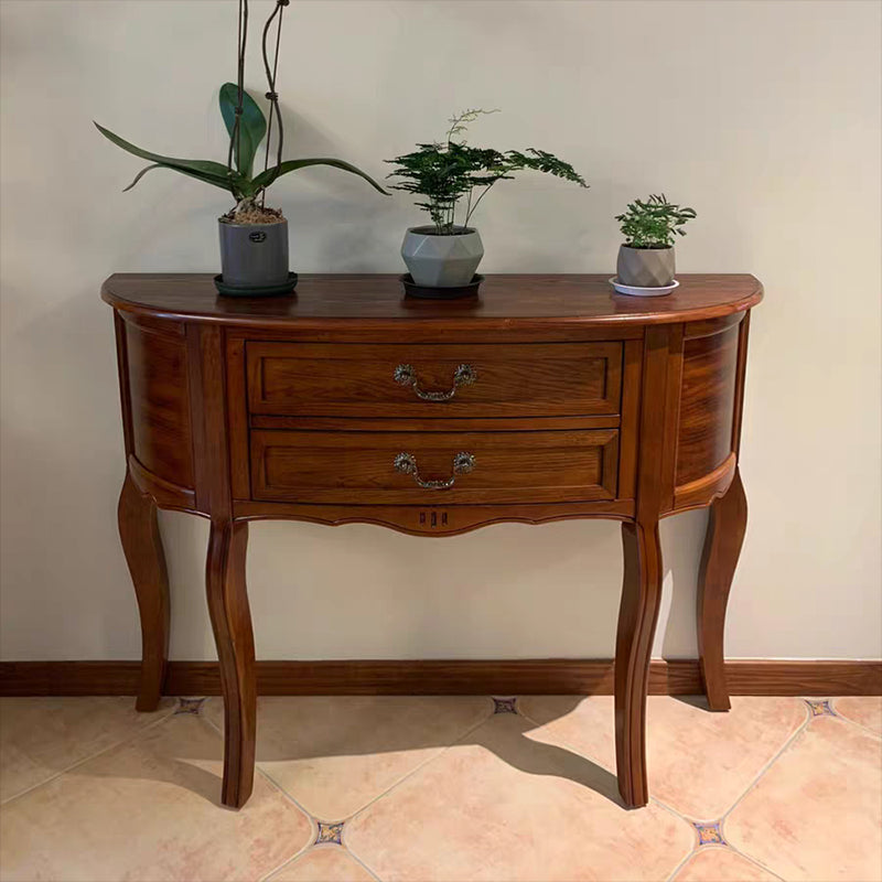 Console moderna di metà secolo Tavolo da divano di divani in legno massiccio