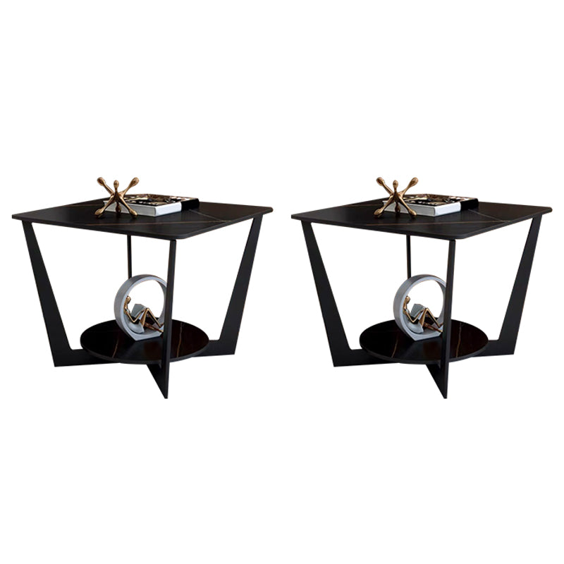 Moderner quadratischer Seitentisch -Schiefersofa -Ecktisch mit Lagerung