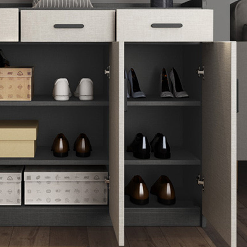 Moderne Holzschrankstange zieht Rechteckseitenschrank mit Schublade