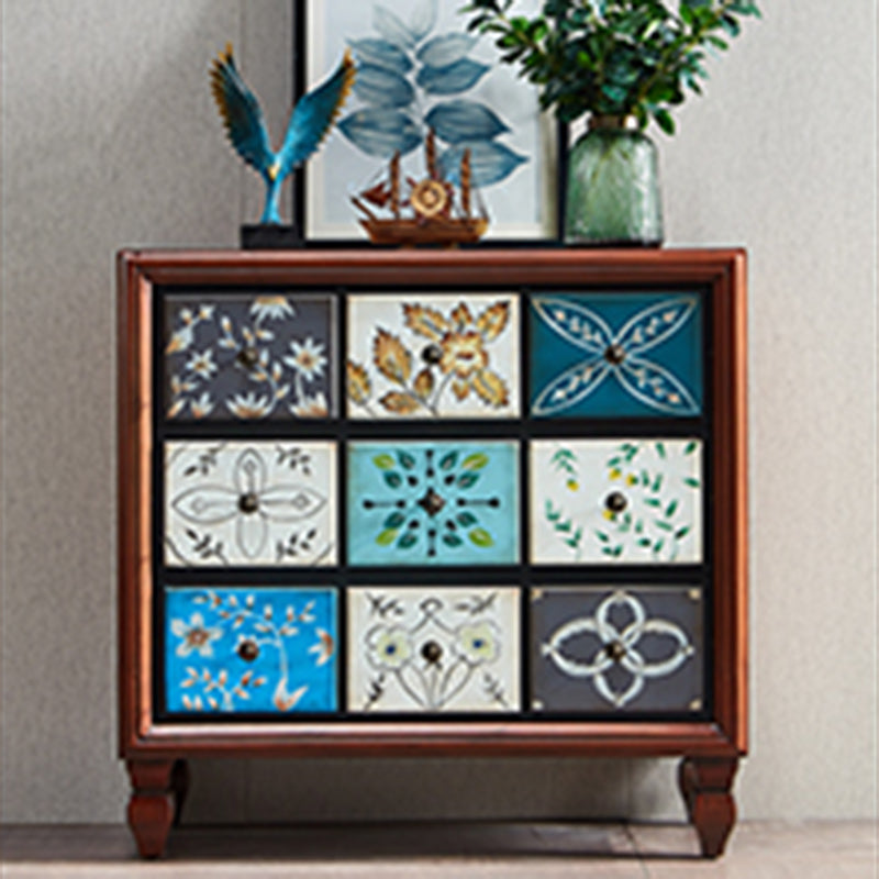 Mid-Century Modern Wood Cabinet Knobs Side Cabinet with Drawer Clearhalo 'Cabinets & Chests' 'cabinets_chests' 'furn' 'furn_cabinets_chests' 'Furniture' 'Living Room Furniture' 5891502