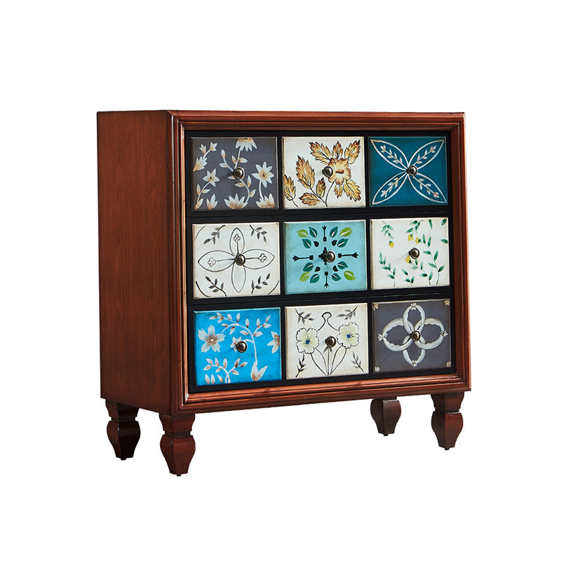 Mid-Century Modern Wood Cabinet Knobs Side Cabinet with Drawer 35"L x 16"W x 35"H Clearhalo 'Cabinets & Chests' 'cabinets_chests' 'furn' 'furn_cabinets_chests' 'Furniture' 'Living Room Furniture' 5891510