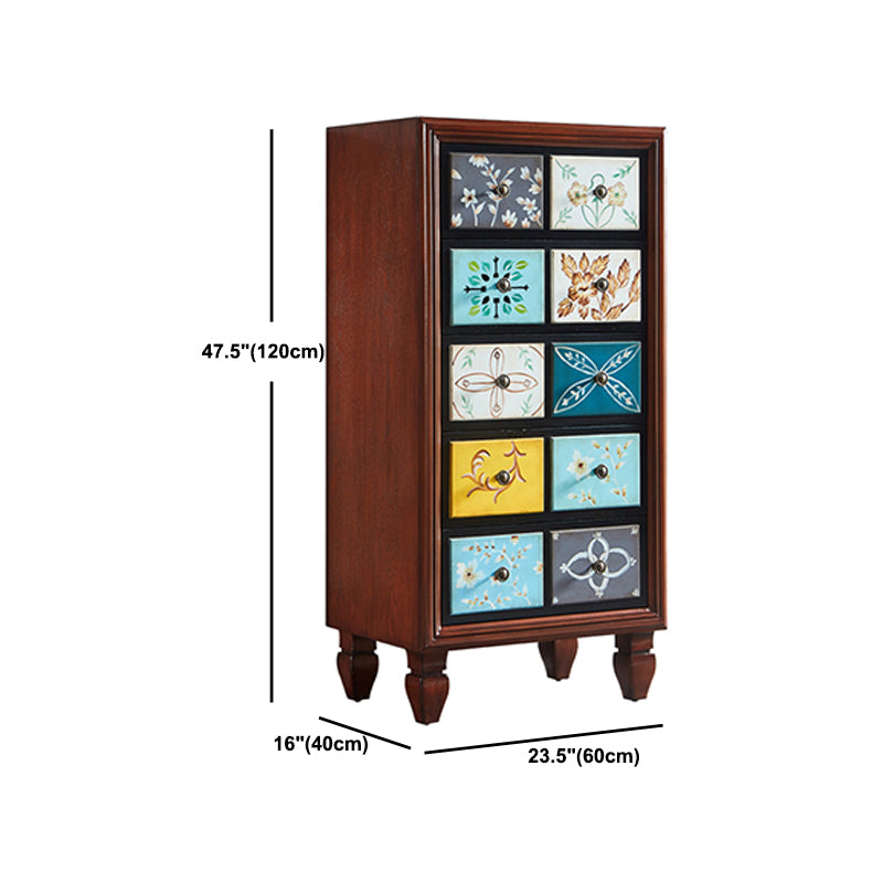 Mid-Century Modern Wood Cabinet Knobs Side Cabinet with Drawer Clearhalo 'Cabinets & Chests' 'cabinets_chests' 'furn' 'furn_cabinets_chests' 'Furniture' 'Living Room Furniture' 5891511