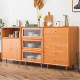 Modern Rectangle Cabinet Knobs Wood Side Cabinet with Drawer Clearhalo 'Cabinets & Chests' 'cabinets_chests' 'furn' 'furn_cabinets_chests' 'Furniture' 'Living Room Furniture' 5891552