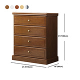 Modern Rectangle Brown Cabinet Knobs Wood Side Cabinet with Drawer